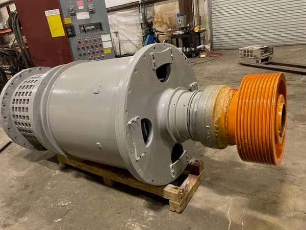 Derrick centrifuge undergoing repair at Centrifuge World