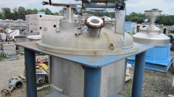 48″ x 24″ Sanborn Stainless Steel Perforated Basket Centrifuge