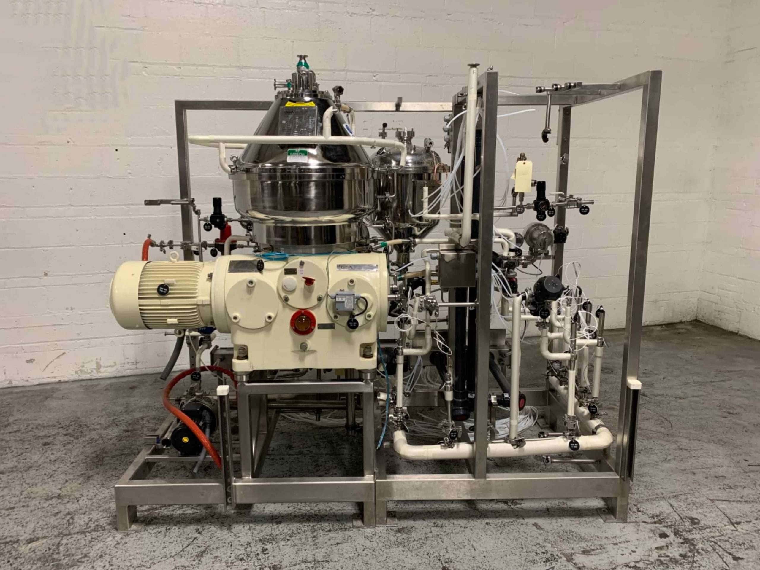 GEA Westfalia separator centrifuge undergoing repair at a Centrifuge World service center