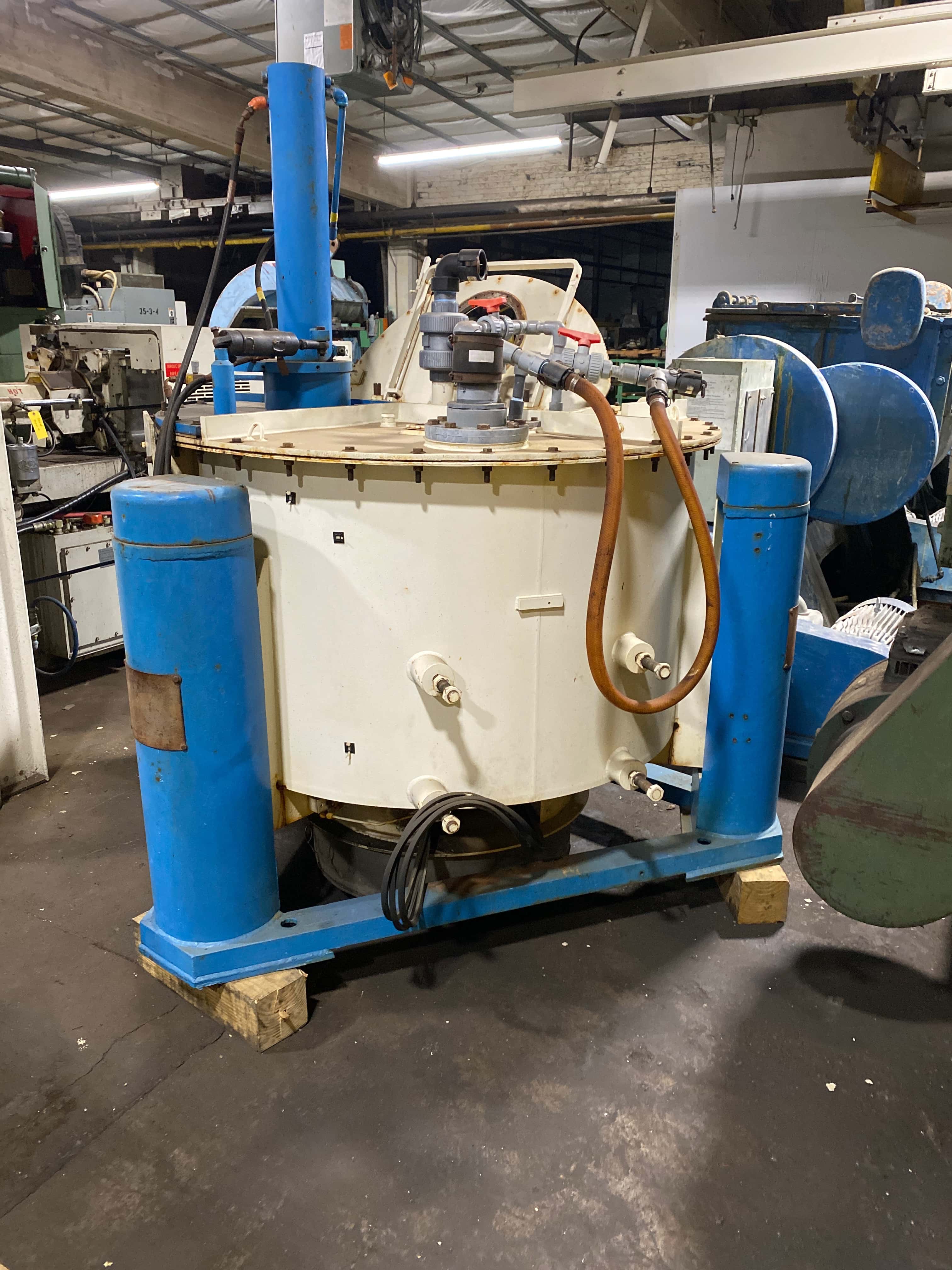 Tolhurst centrifuge component during rebuild