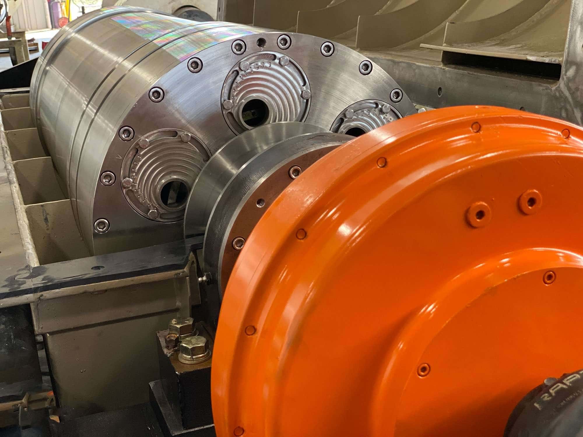 Large decanter centrifuge in the shop at Centrifuge World